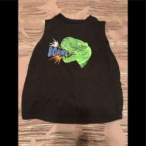 Dinosaur cut off sleeve shirt